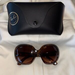 Ray-Ban Women's Jackie Ohh II Brown Gradient Oversized Sunglasses with Case